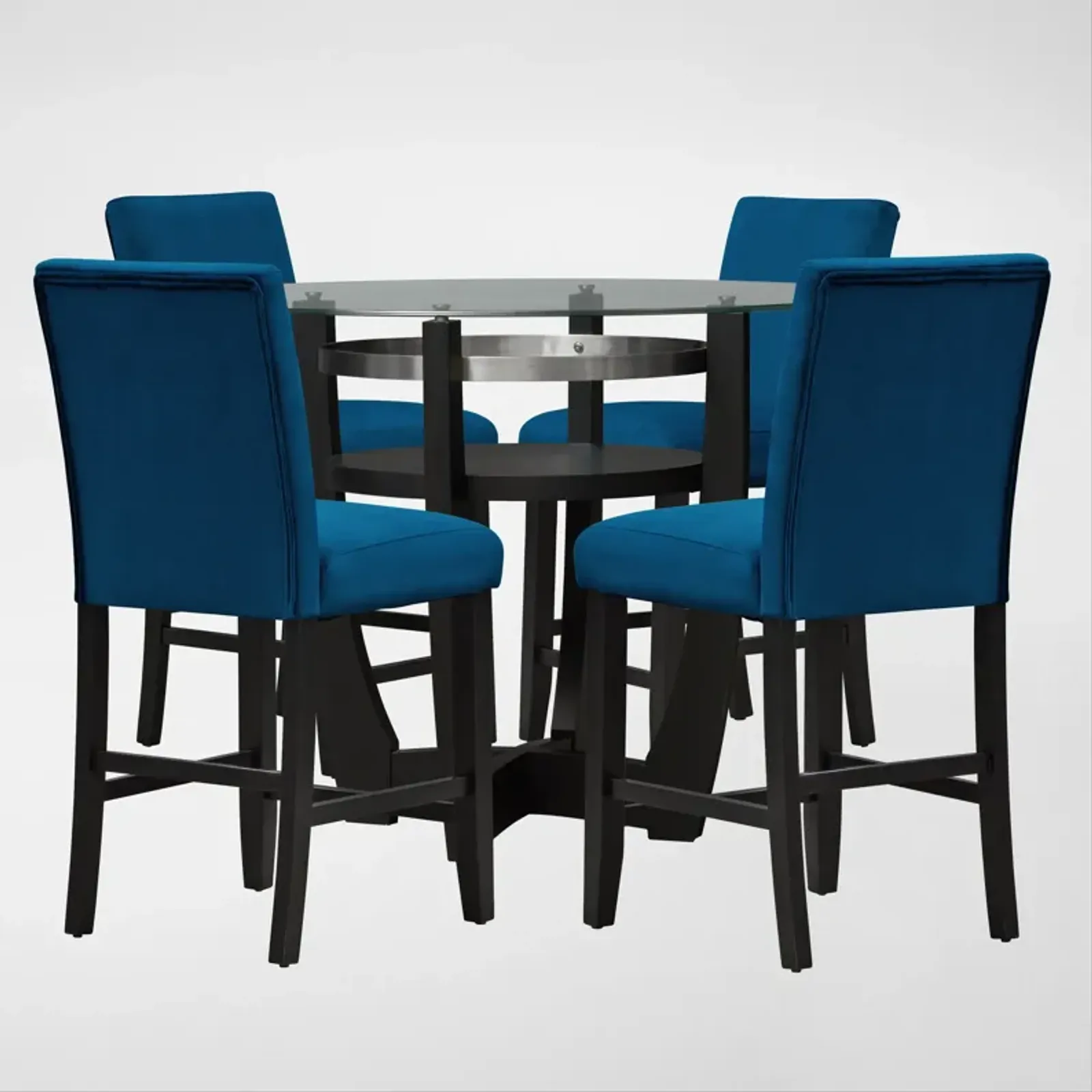 Lennox Counter-Height Dining Table and 4 Stools - Navy