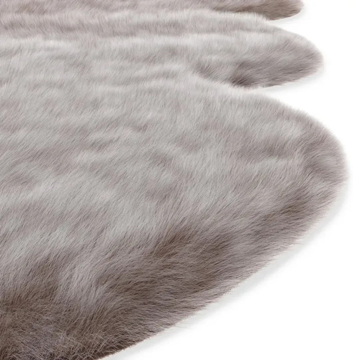 Dorian 6' x 8' Faux Fur Area Rug - Brown