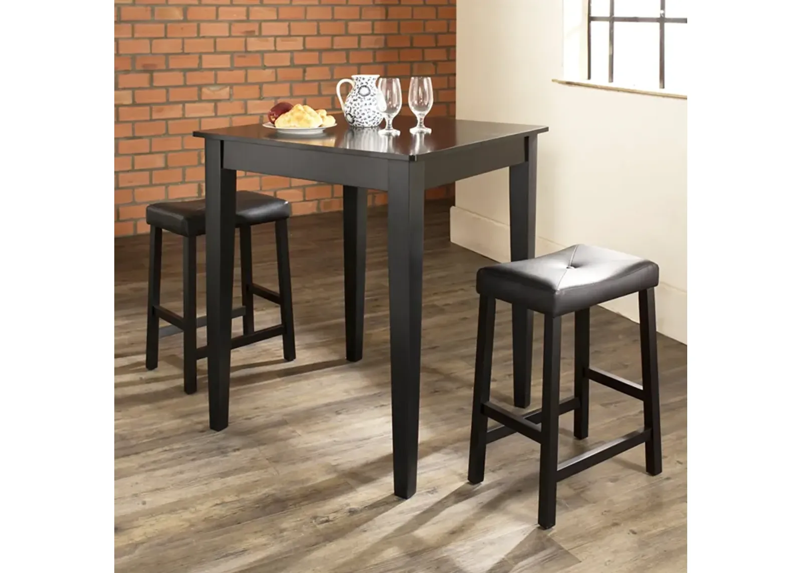 Boston 3-Piece Pub Set - Black