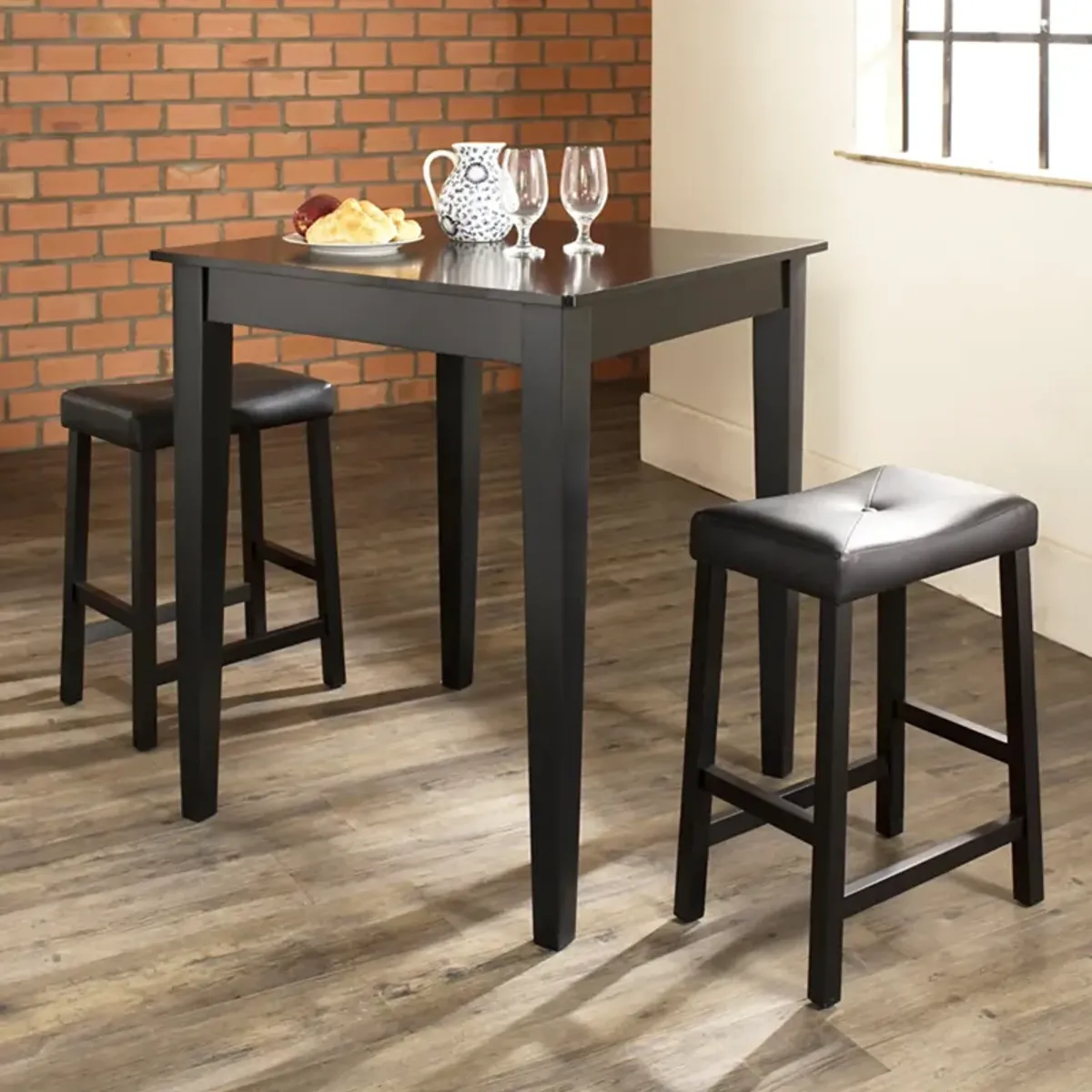 Boston 3-Piece Pub Set - Black