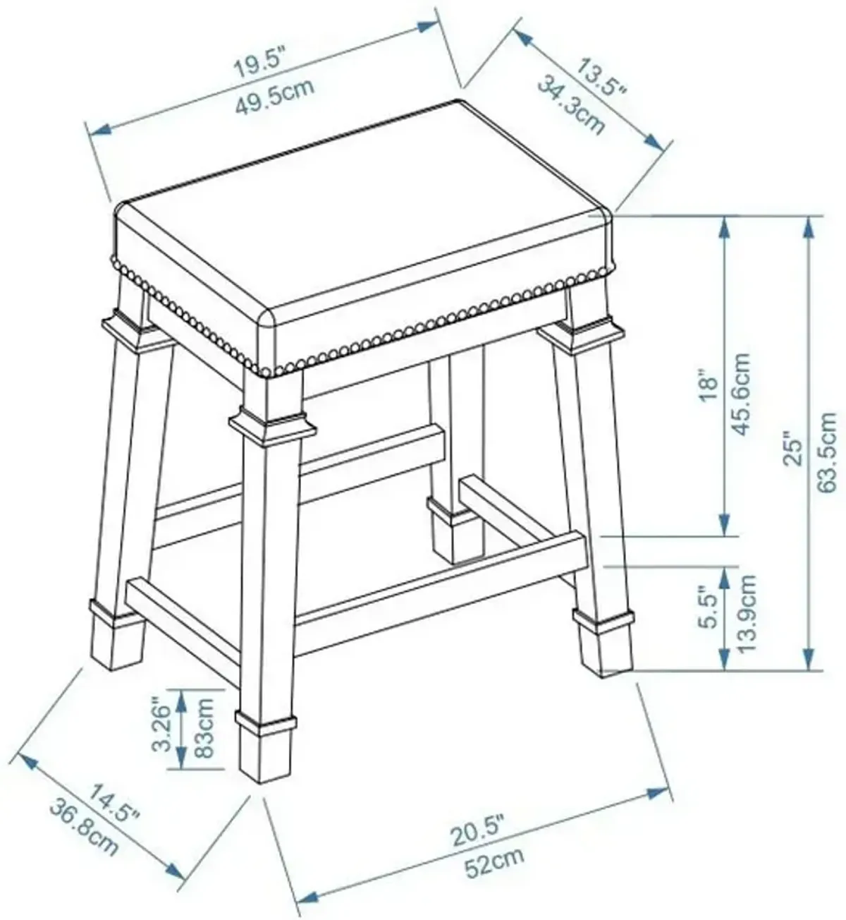 Caleb Counter-Height Stool - Black