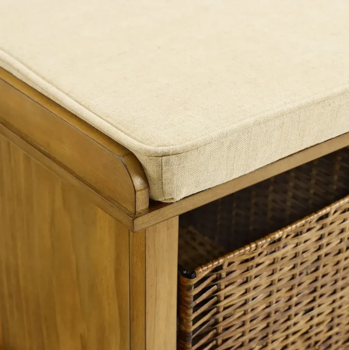 Levi Entryway Storage Bench - Natural