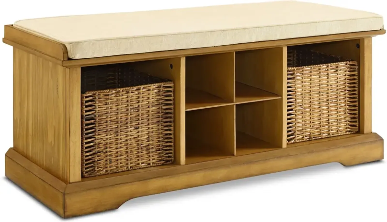 Levi Entryway Storage Bench - Natural