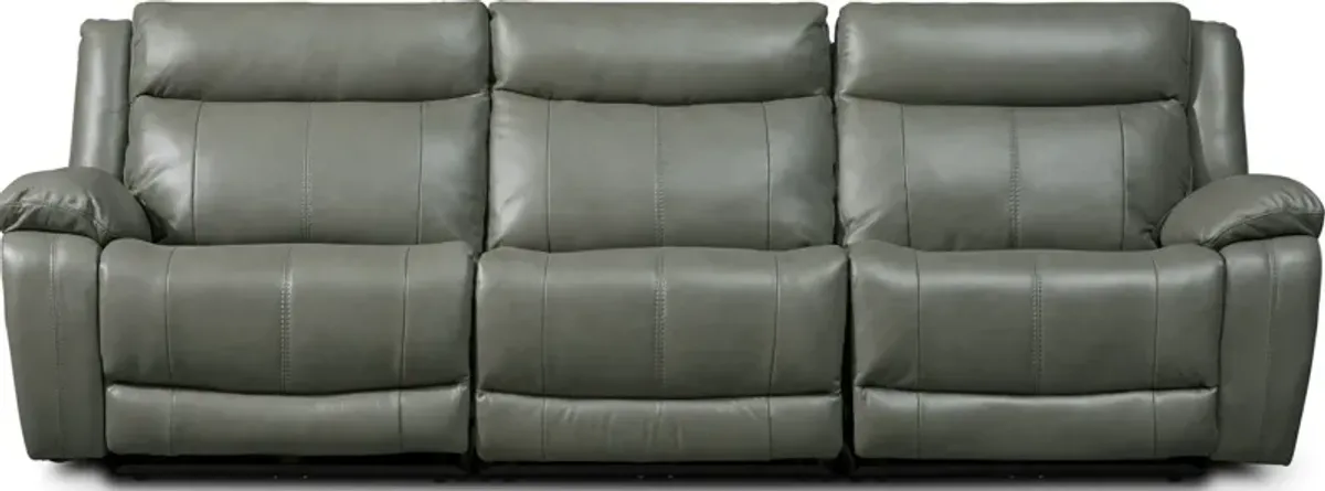 Vince 3-Piece Dual-Power Reclining Sofa - Gray