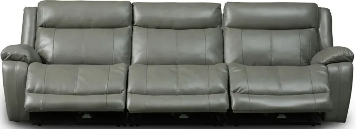 Vince 3-Piece Dual-Power Reclining Sofa - Gray