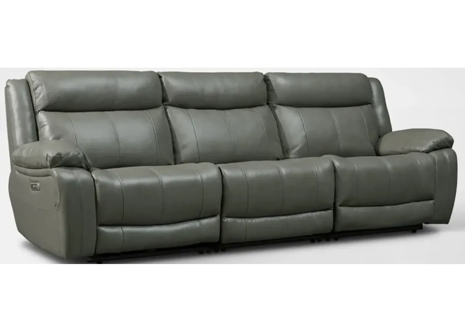 Vince 3-Piece Dual-Power Reclining Sofa - Gray