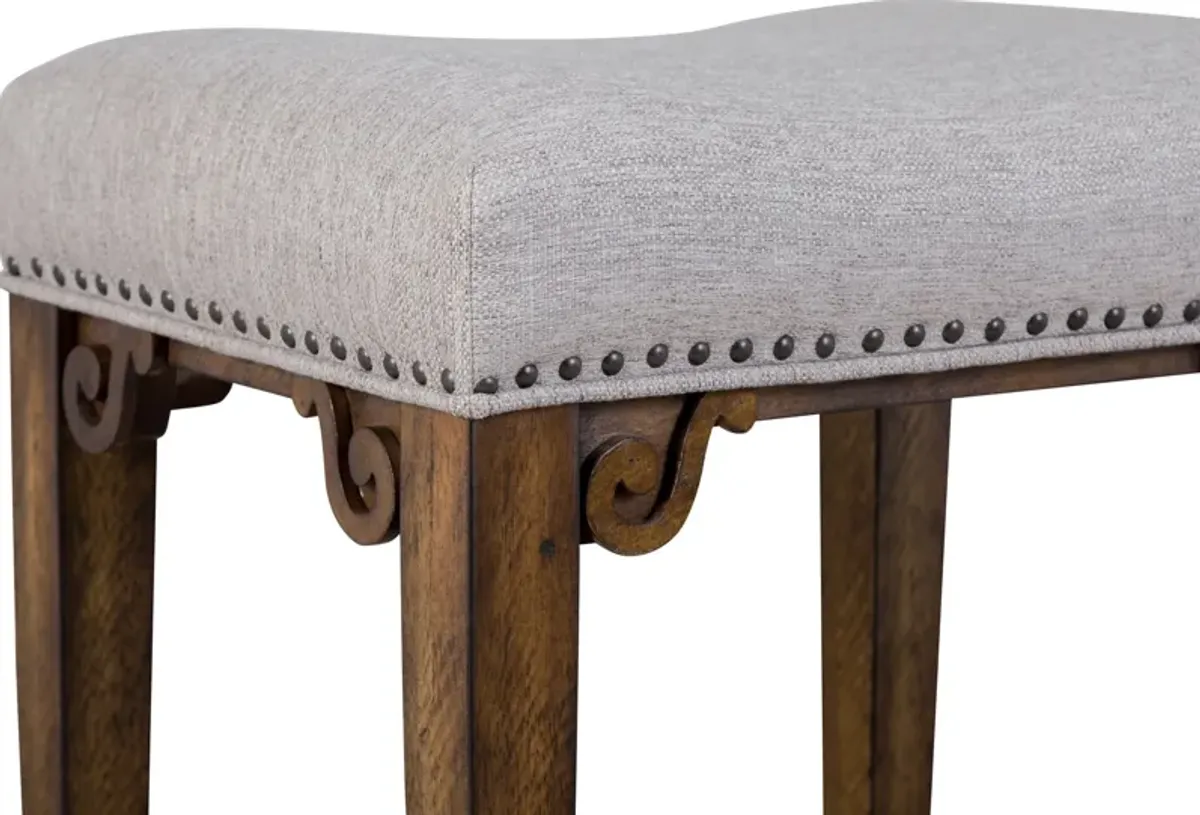 Charthouse Counter-Height Backless Stool - Nutmeg