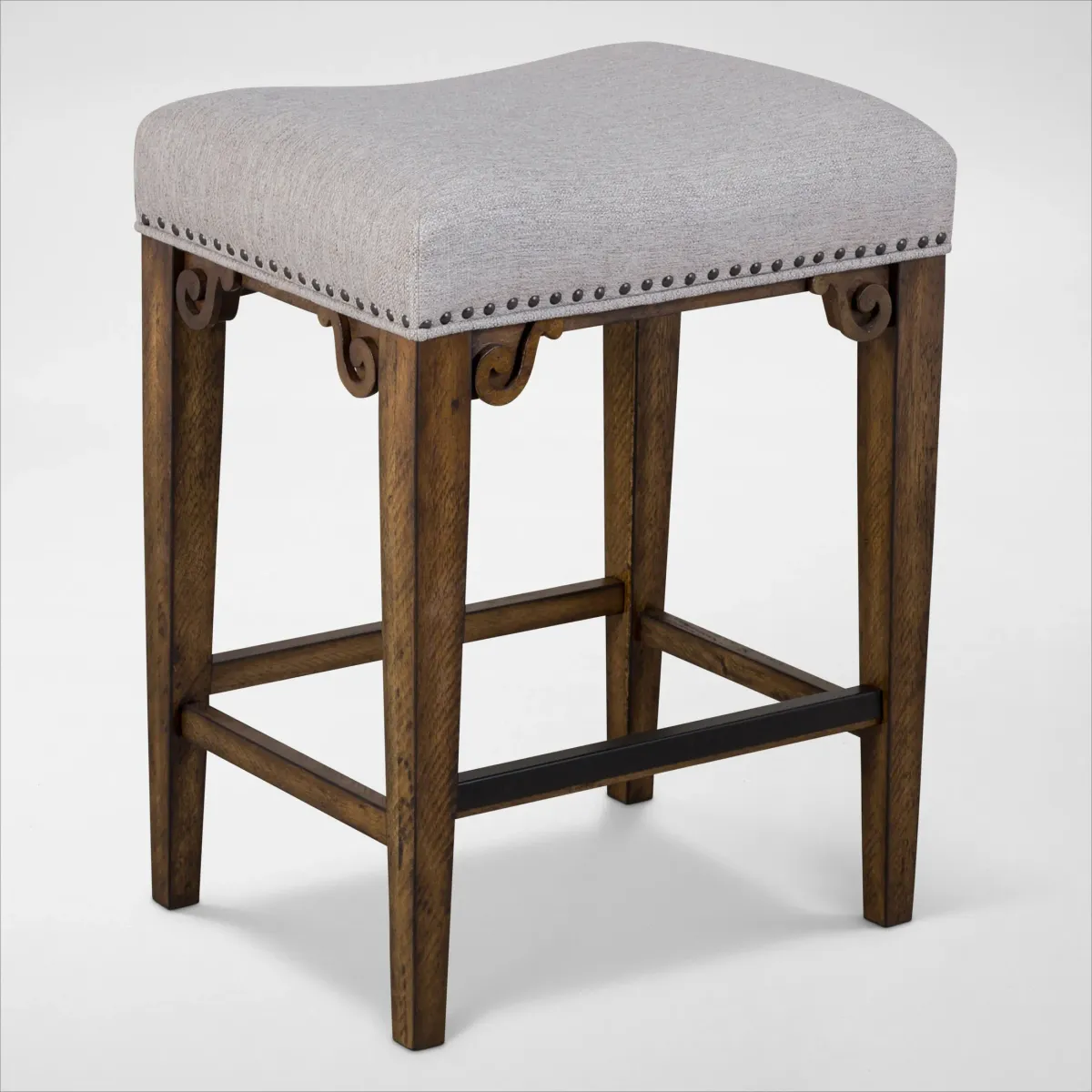 Charthouse Counter-Height Backless Stool - Nutmeg