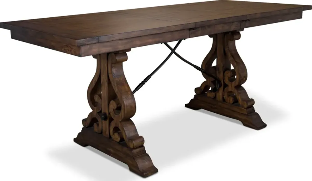 Charthouse Counter-Height Dining Table and 4 Stools - Nutmeg