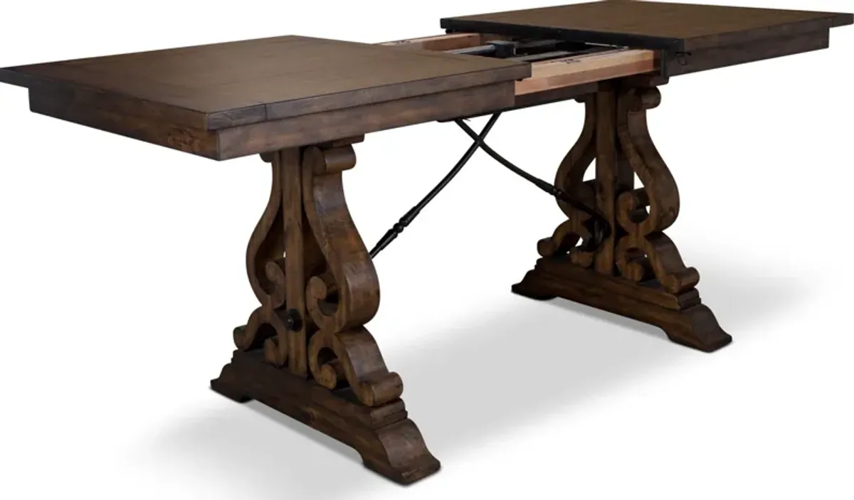 Charthouse Counter-Height Dining Table and 4 Stools - Nutmeg