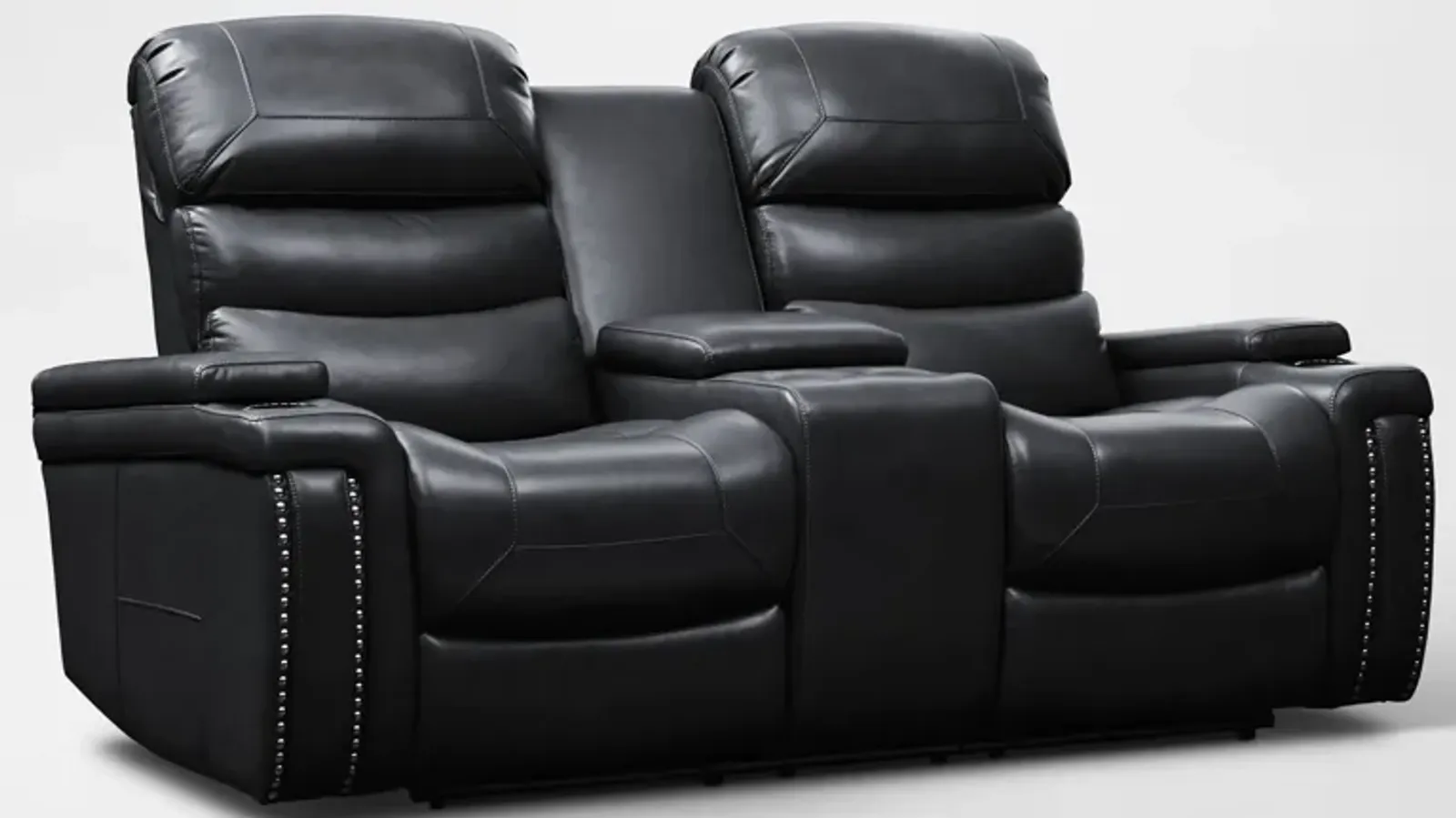 Jackson Triple-Power Reclining Loveseat - Black