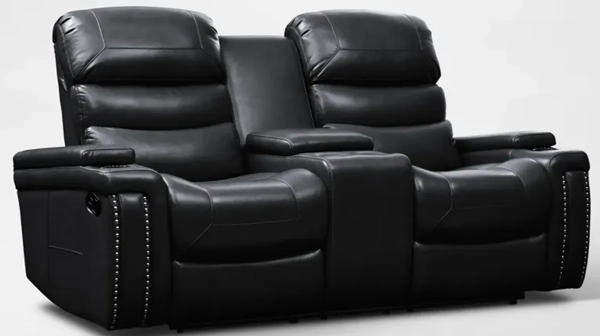 Jackson Manual Reclining Loveseat - Black