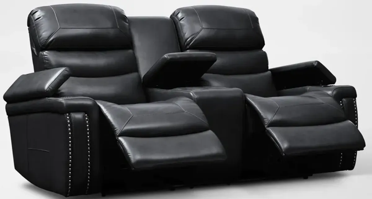 Jackson Triple-Power Reclining Sofa and Loveseat Set - Black