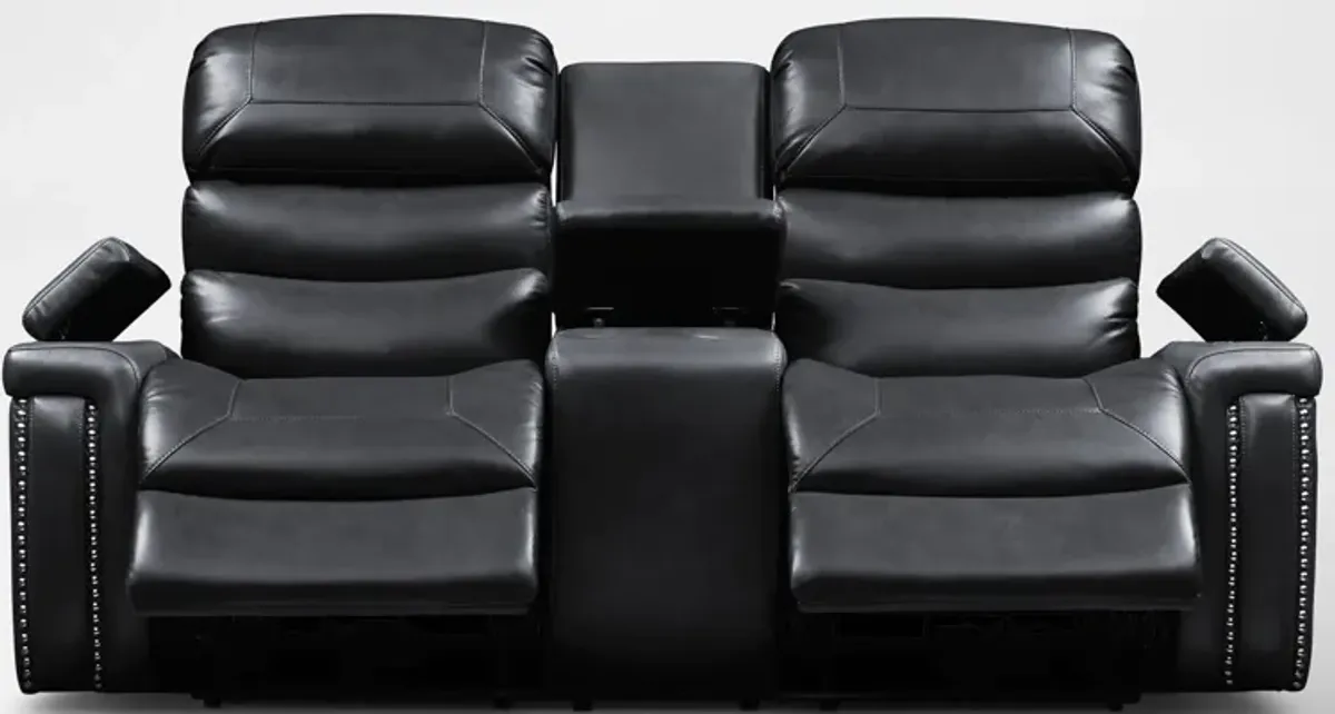 Jackson Triple-Power Reclining Sofa and Loveseat Set - Black