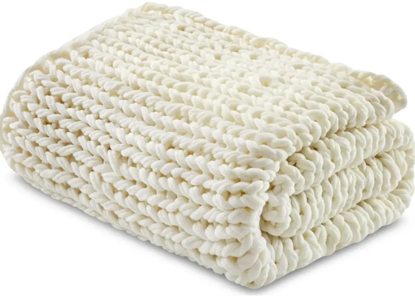 Nora Knit Throw - Ivory