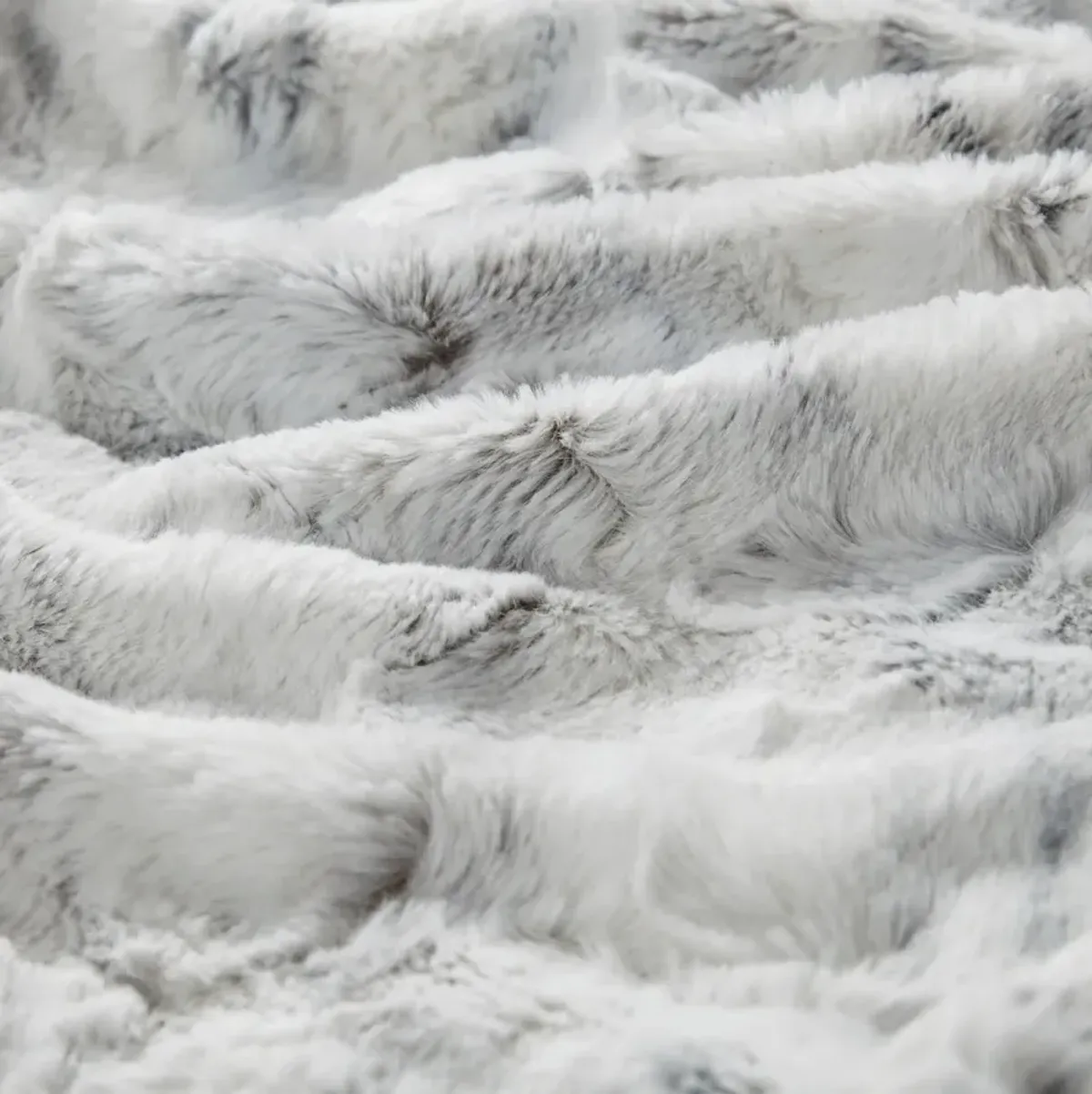 Hadley Faux Fur Throw - Gray