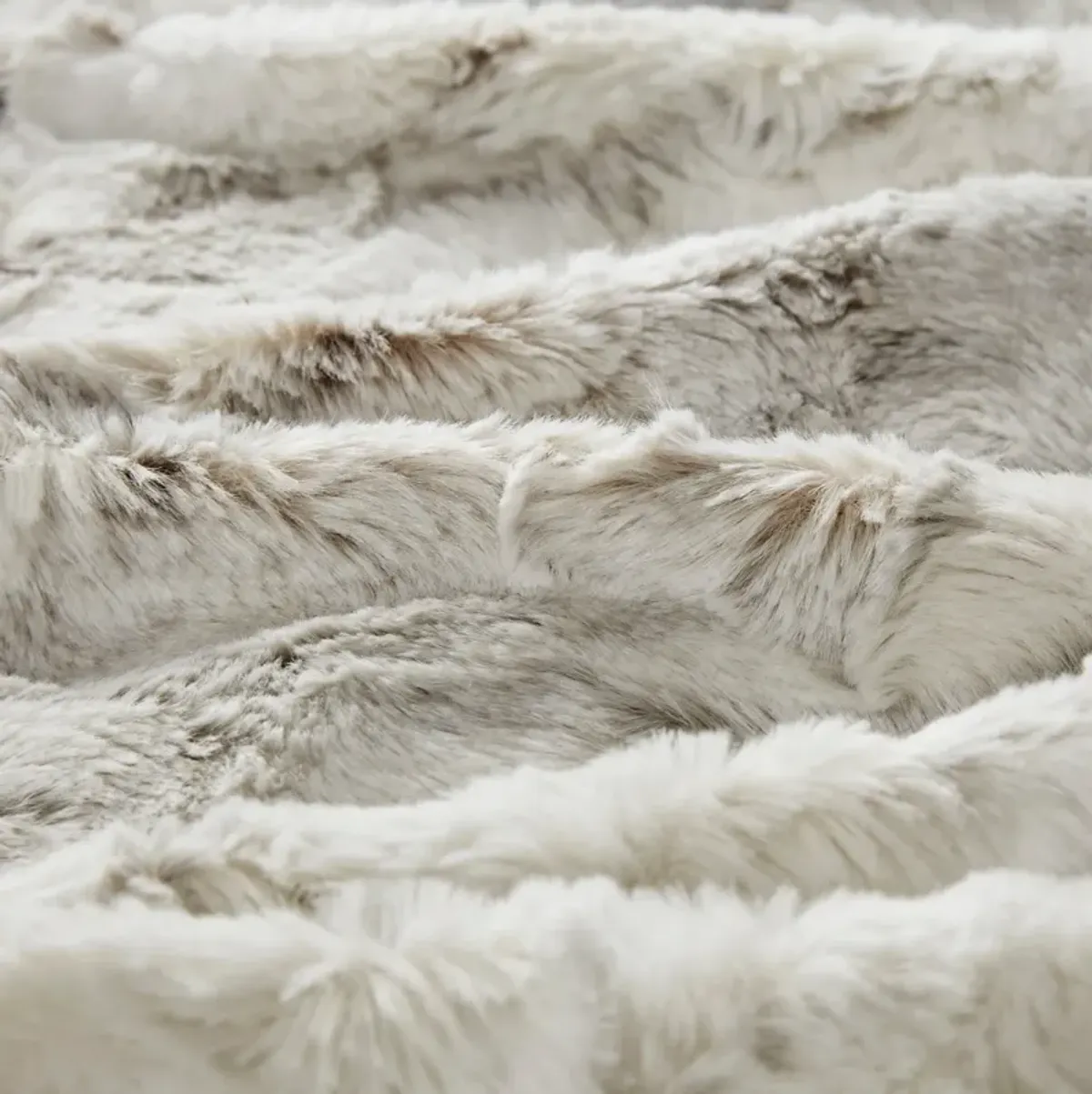 Hadley Faux Fur Throw - Beige