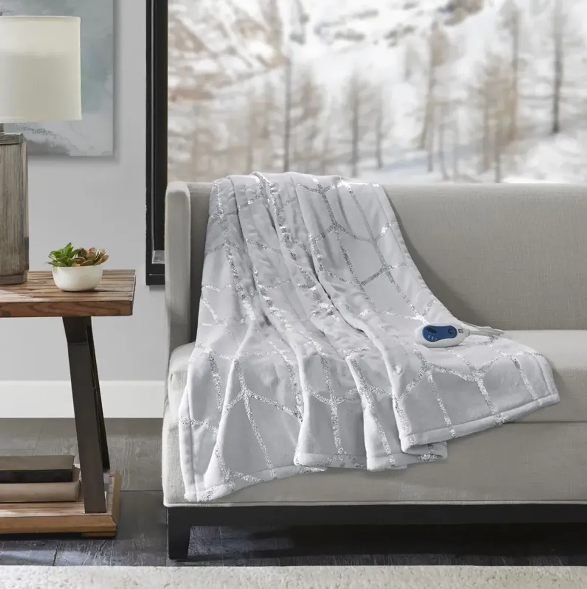 Cosette Heated Throw - Gray