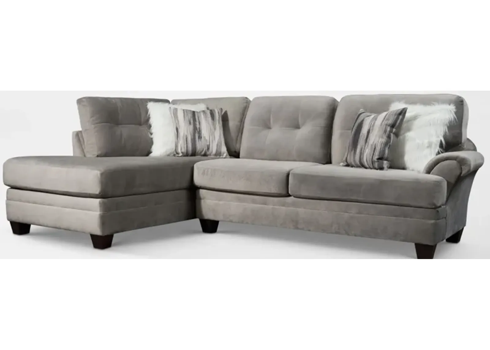 Cordelle 2-Piece Sectional with Left-Facing Chaise - Gray