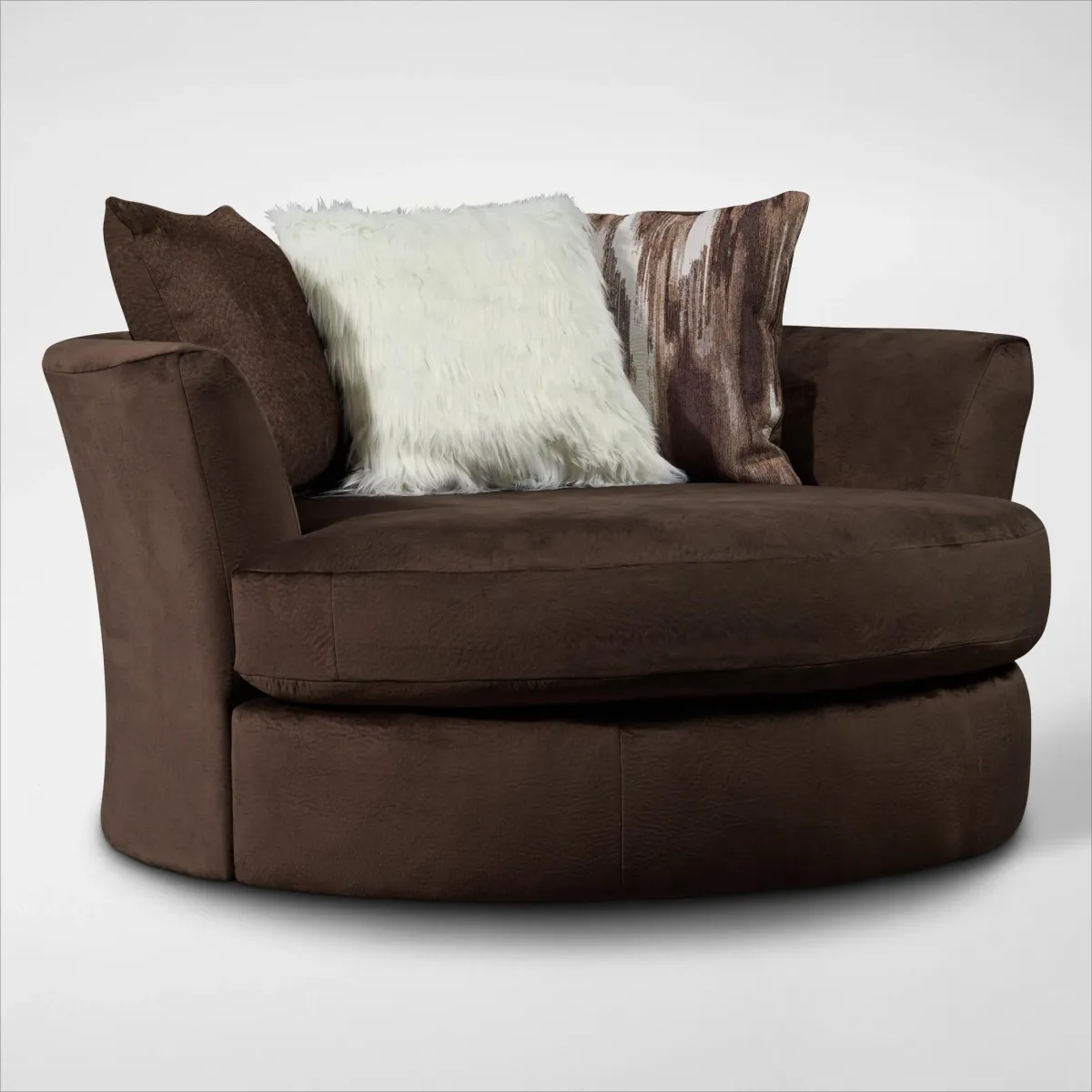 Cordelle Swivel Chair - Chocolate