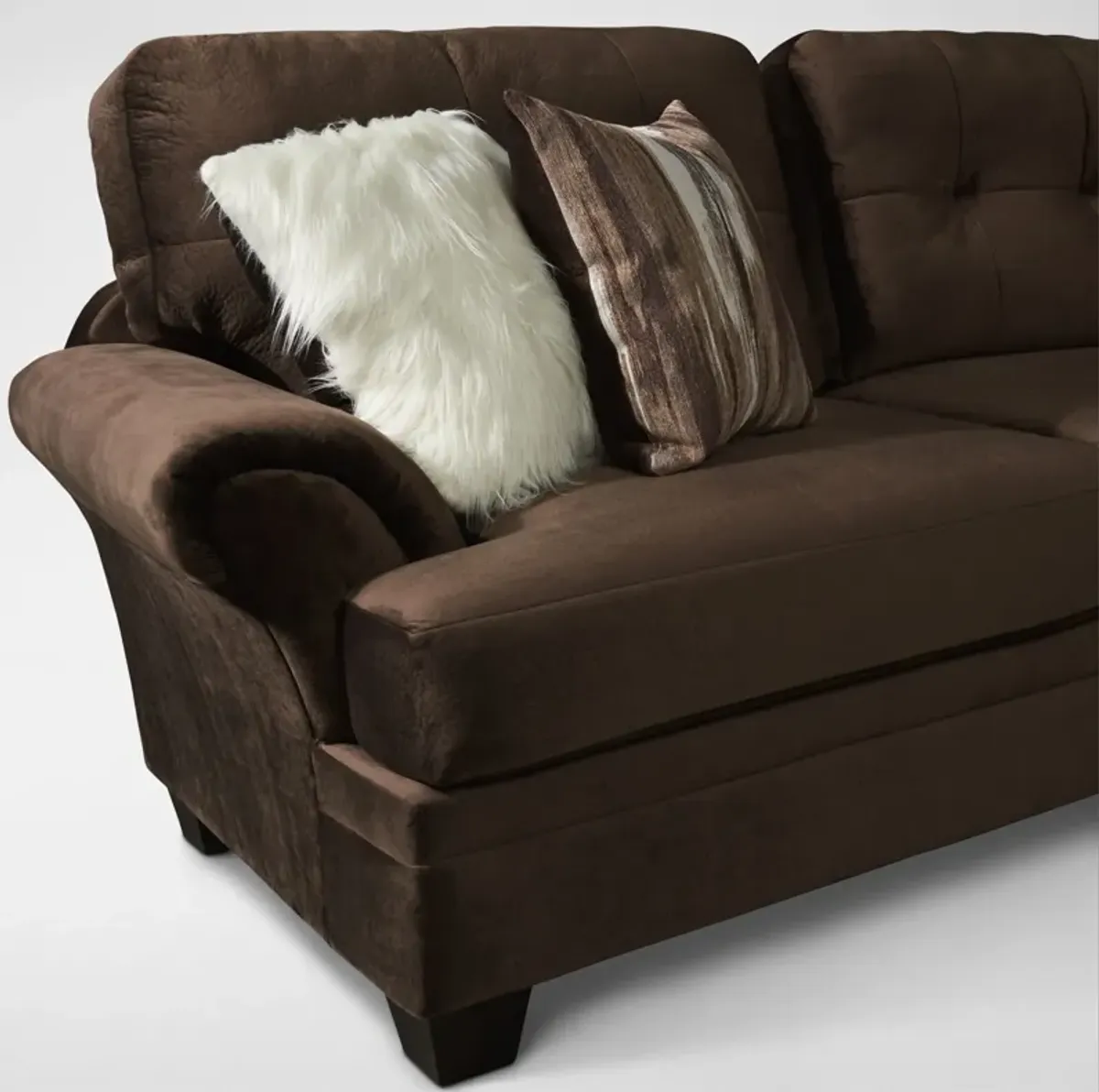 Cordelle 2-Piece Sectional with Right-Facing Chaise - Chocolate