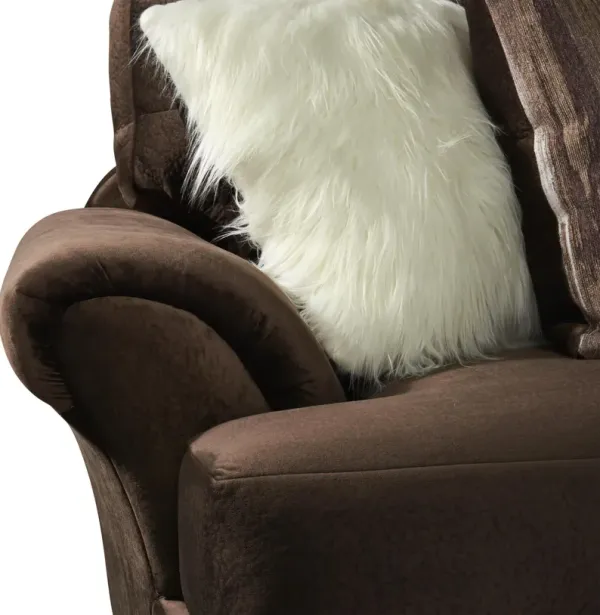 Cordelle 3-Piece Sectional with Right-Facing Chaise and Swivel Chair Set - Chocolate