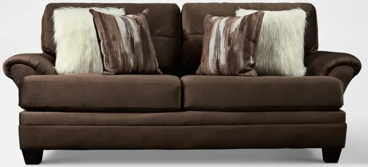 Cordelle Sofa and Loveseat Set - Chocolate