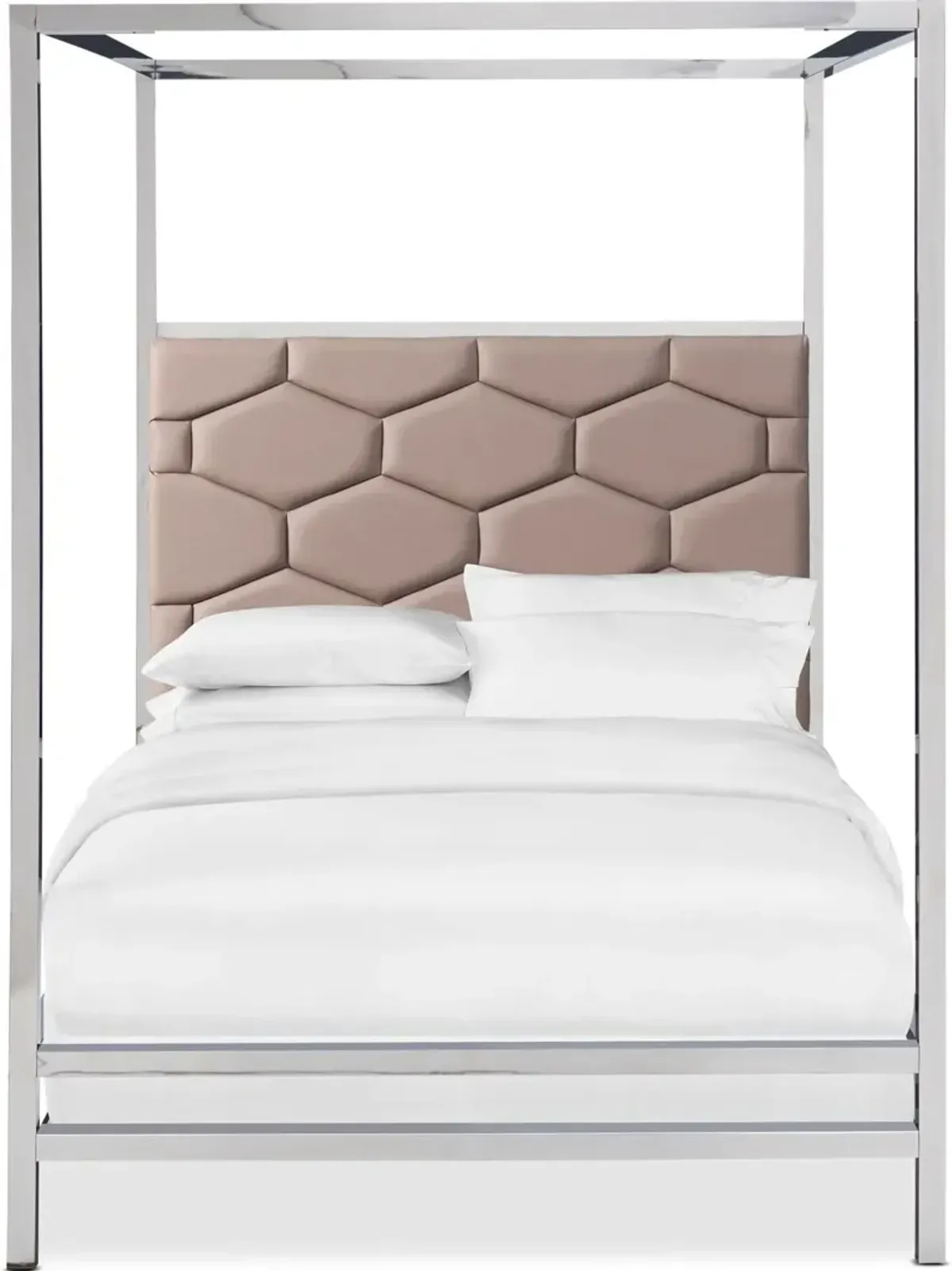 Concerto Queen Canopy Bed - Champagne