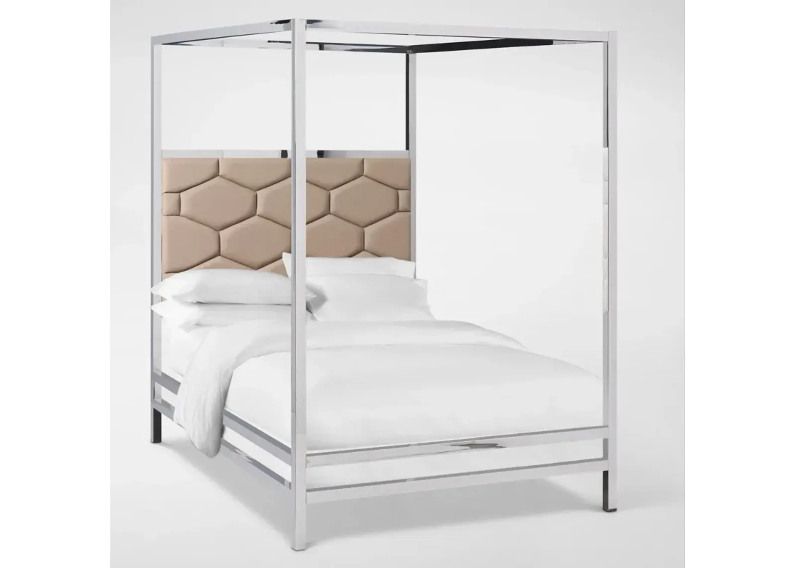 Concerto Queen Canopy Bed - Champagne