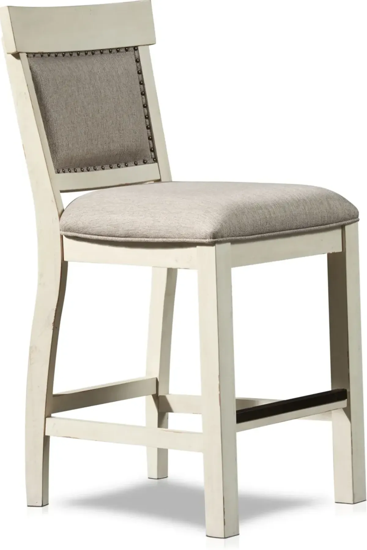 Charthouse Counter-Height Upholstered Stool - Alabaster