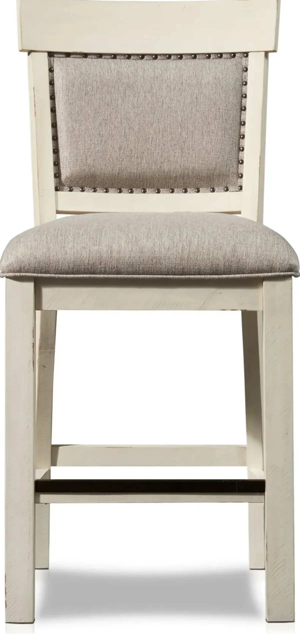 Charthouse Counter-Height Upholstered Stool - Alabaster