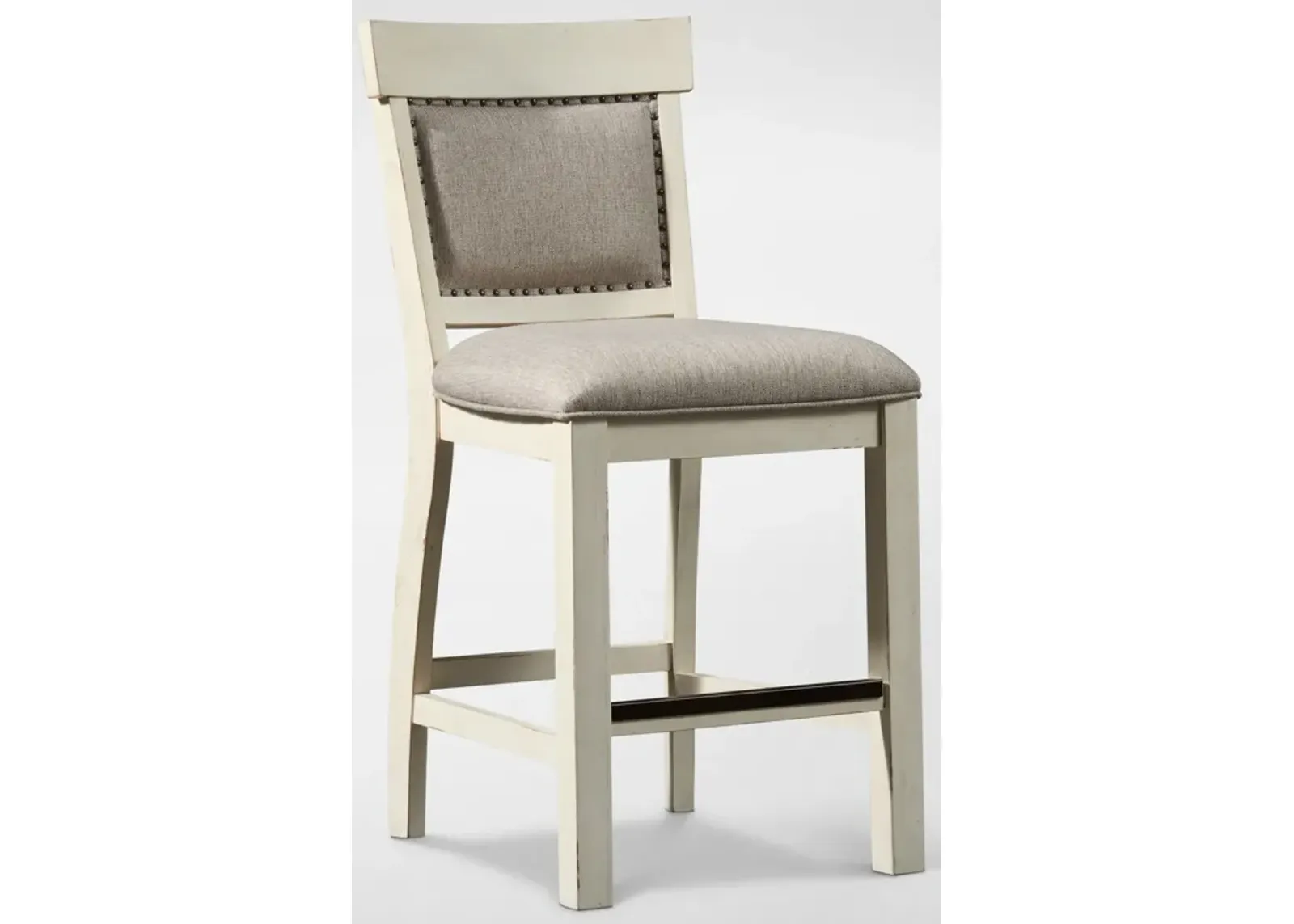 Charthouse Counter-Height Upholstered Stool - Alabaster