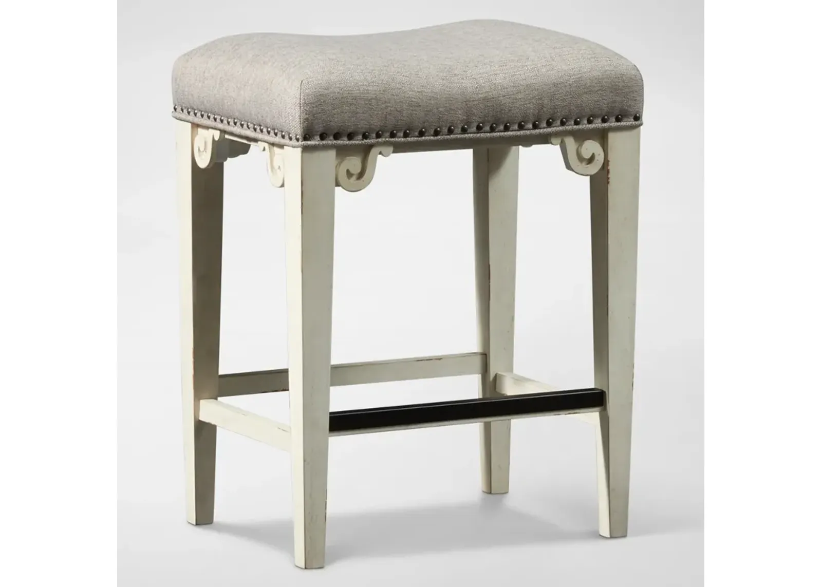 Charthouse Counter-Height Backless Stool - Alabaster