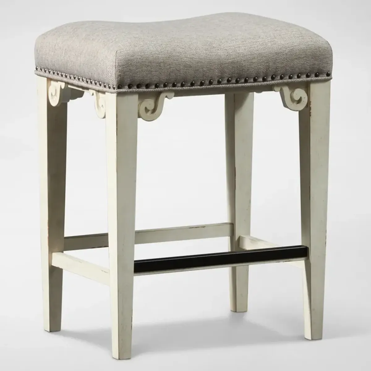 Charthouse Counter-Height Backless Stool - Alabaster