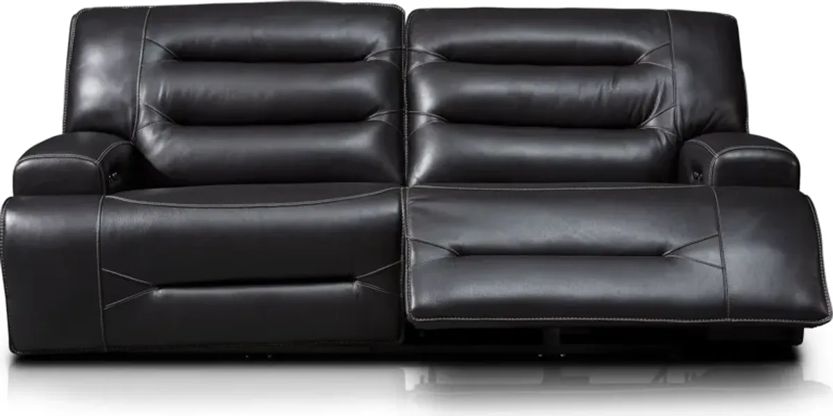 Preston Dual-Power Reclining Sofa - Black