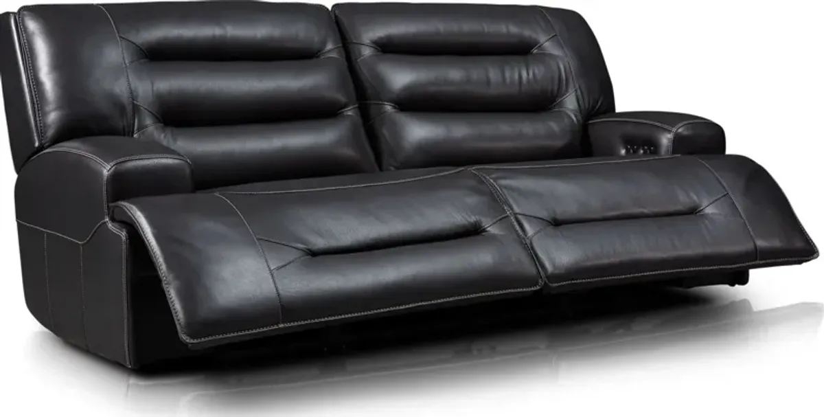 Preston Dual-Power Reclining Sofa - Black