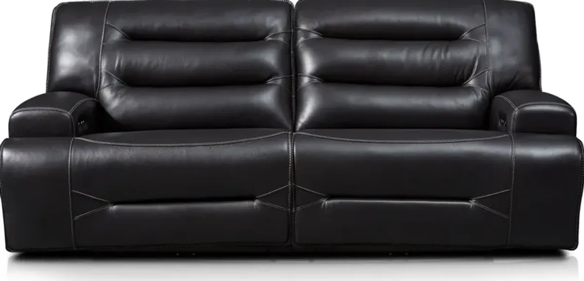 Preston Dual-Power Reclining Sofa - Black