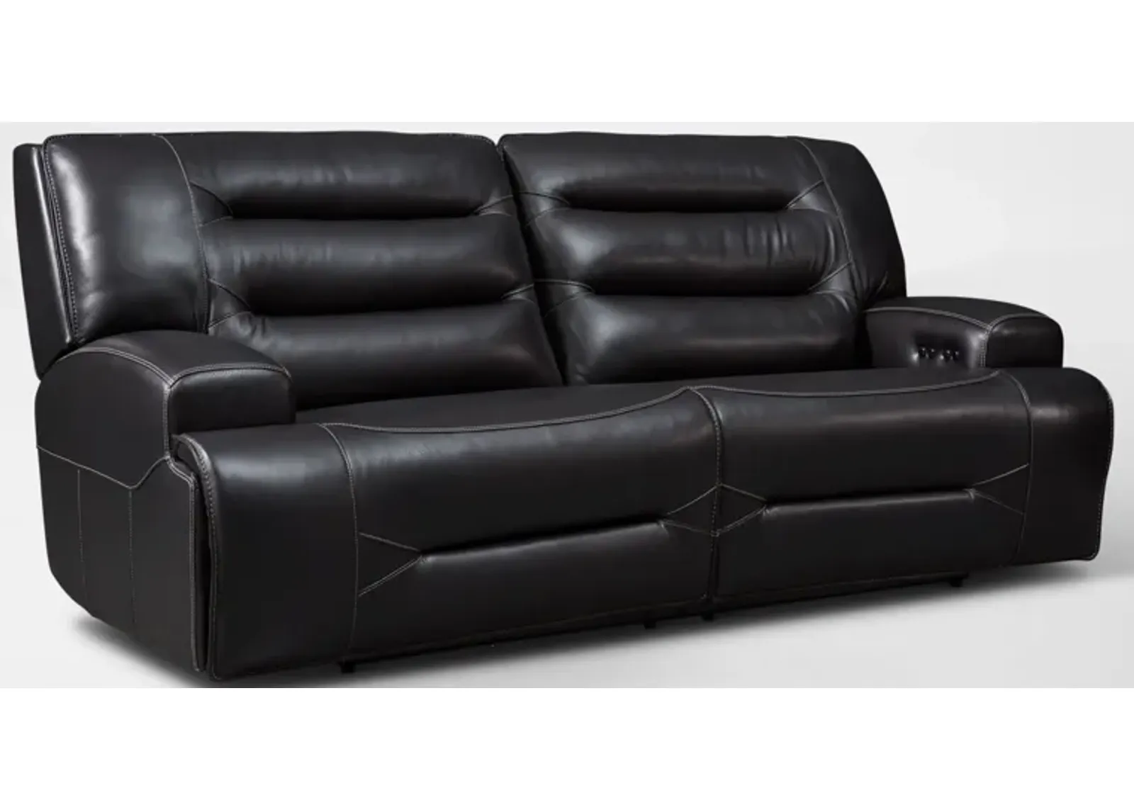 Preston Dual-Power Reclining Sofa - Black