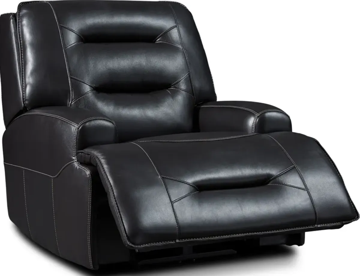 Preston Dual-Power Recliner - Black