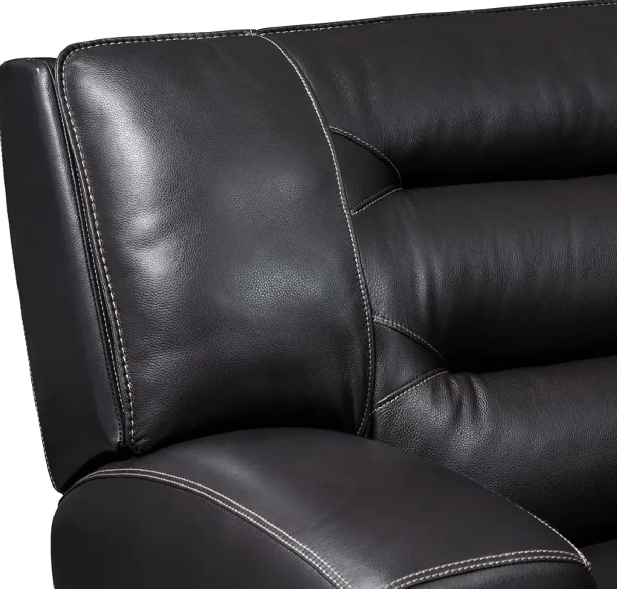 Preston Dual-Power Reclining Sofa and Loveseat Set - Black