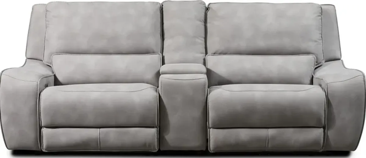 Holden Dual-Power Reclining Loveseat - Stone