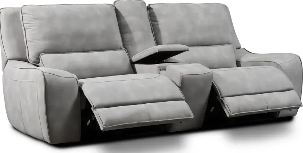 Holden Dual-Power Reclining Loveseat - Stone