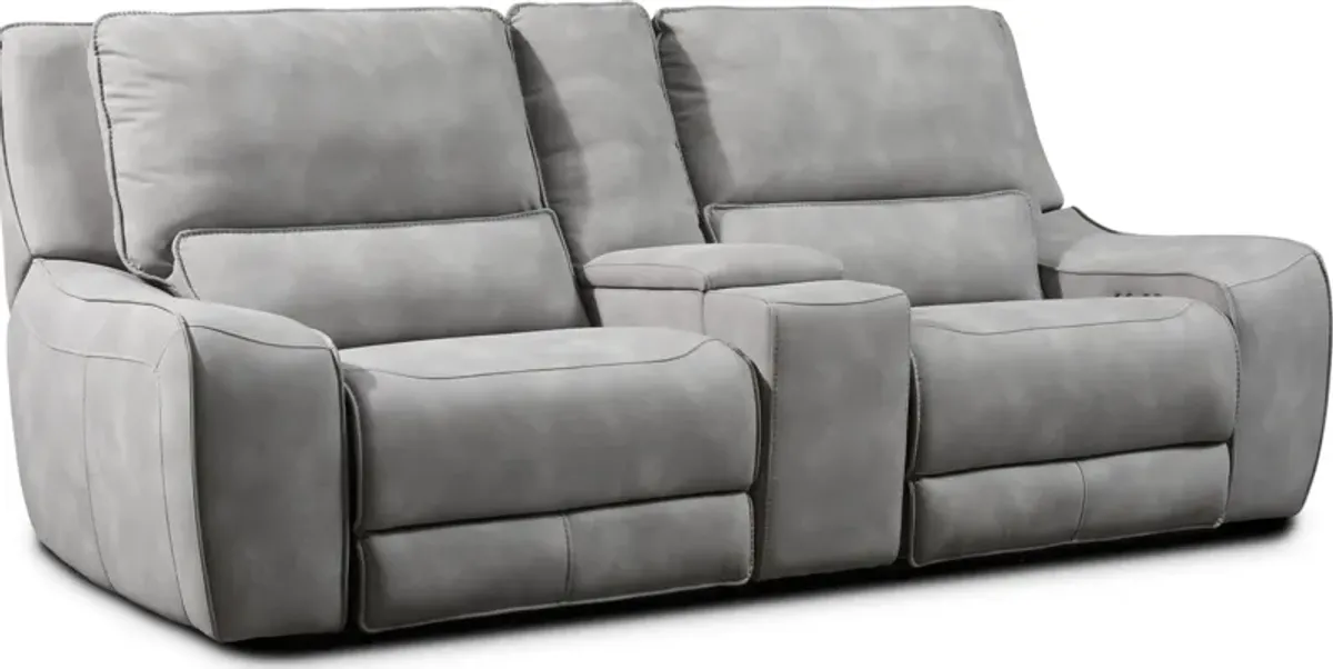 Holden Dual-Power Reclining Loveseat - Stone