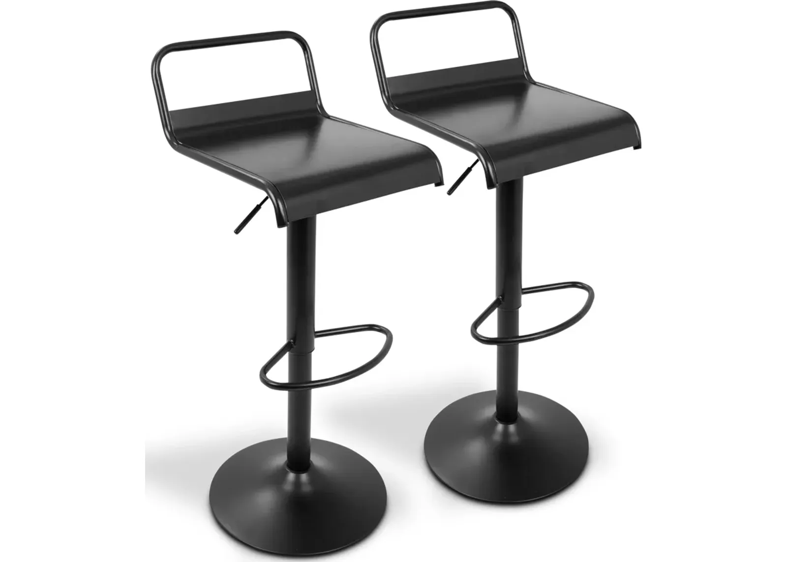 Duran Set of 2 Adjustable Swivel Bar Stools