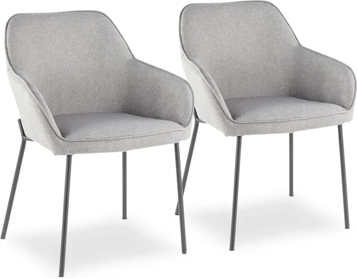 Liv Set of 2 Dining Chairs - Gray