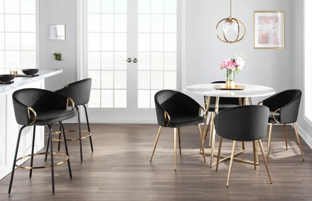 Eve Dining Chair - Black Velvet