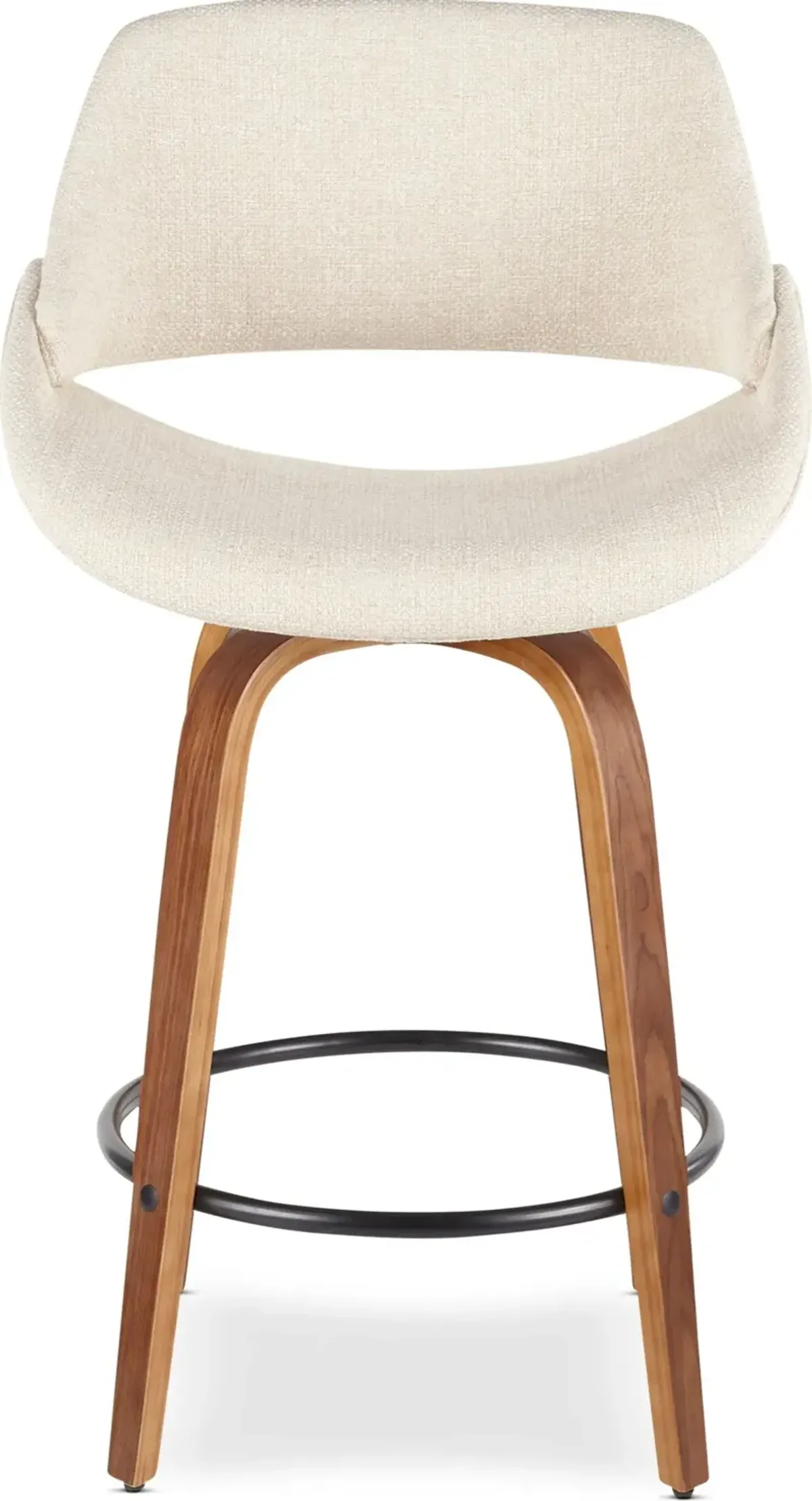 Uma Set of 2 Counter-Height Stools - Cream