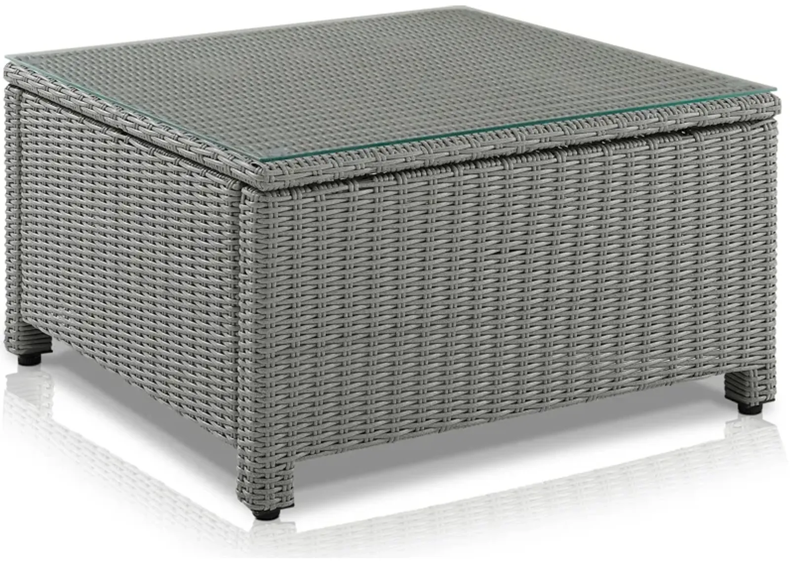 Destin Outdoor Square Coffee Table - Gray