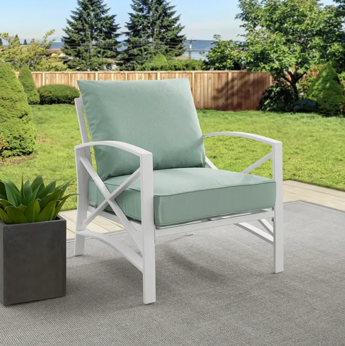 Clarion Outdoor Chair - Mist/White