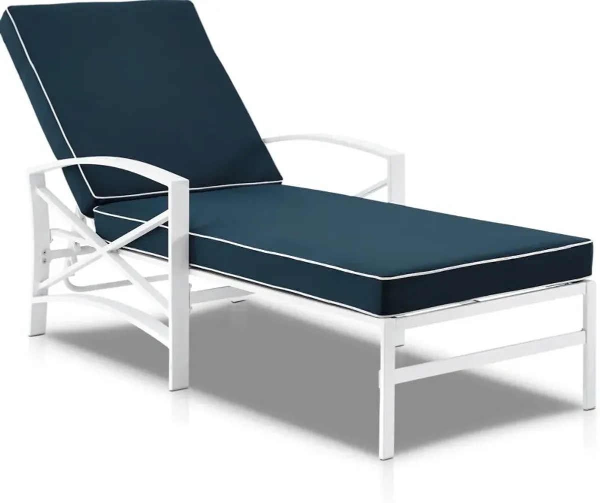 Clarion Outdoor Chaise Lounge - Navy